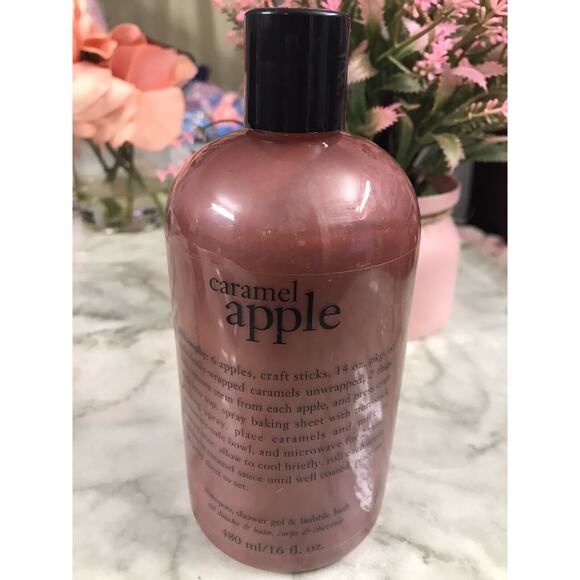 RARE Philosophy Caramel Apple Shower 3-1 SHAMPOO, SHOWE GEL, & BUBBLE BATH NEW - Picture 1 of 6